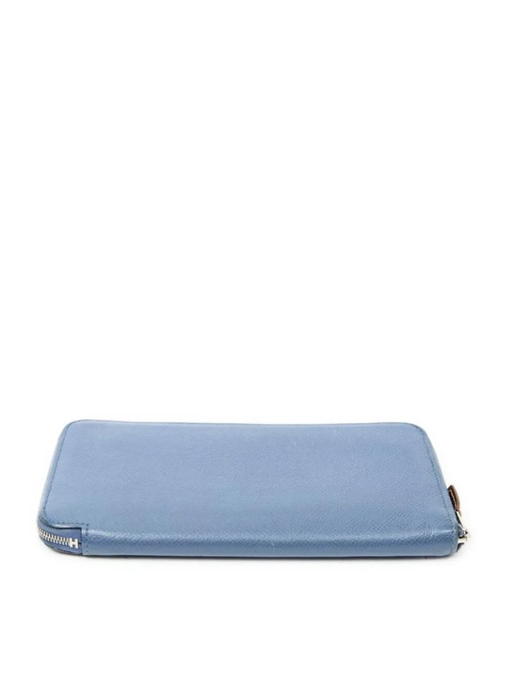 Hermes Azap Silk'in Classique Long Walletblue Agate Epsom Leather Wallet
